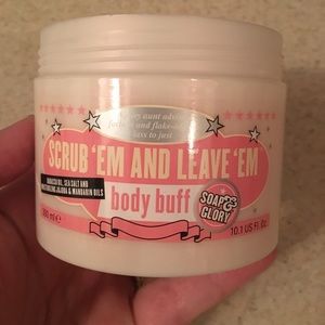 Soap and glory “scrub em and leave em” body scrub